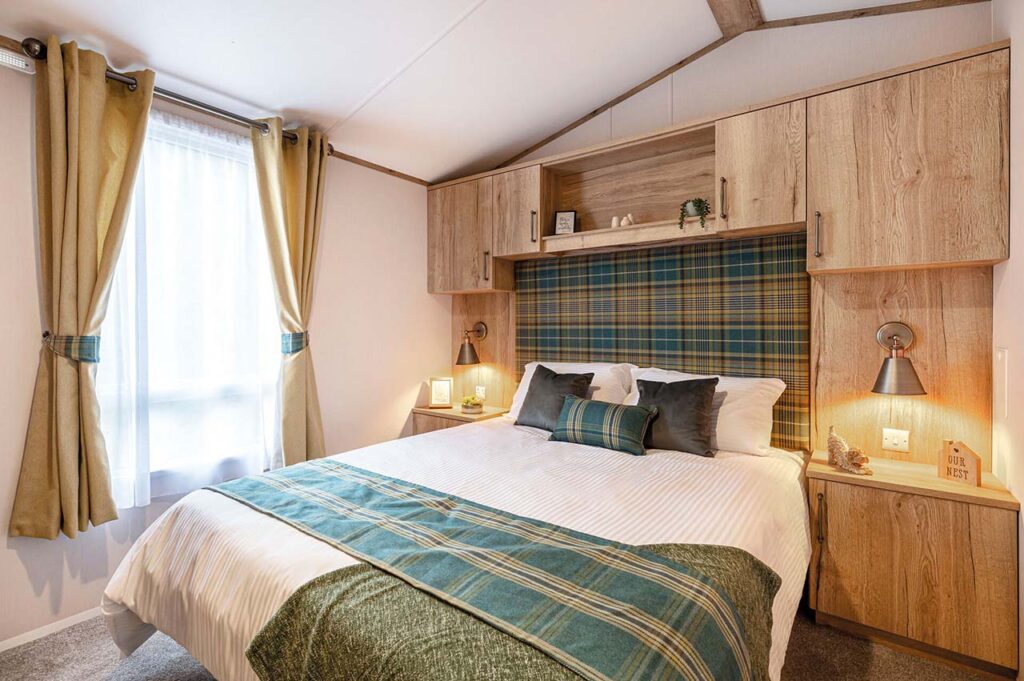 The master bedroom of the Atlas Debonair holiday home