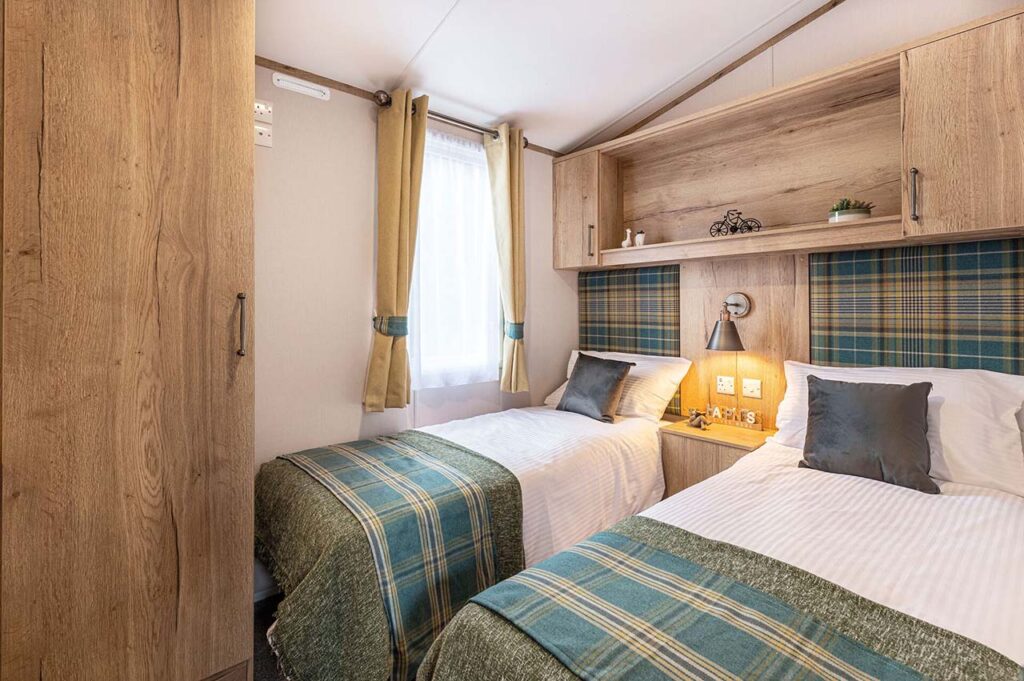 The twin bedroom of the Atlas Debonair holiday home