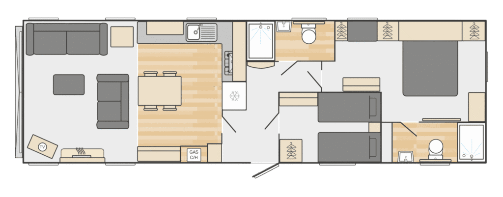 Swift Vendee - 40x12 - 2 bed layout