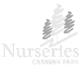 Nurseries Caravan Park logo whiteout